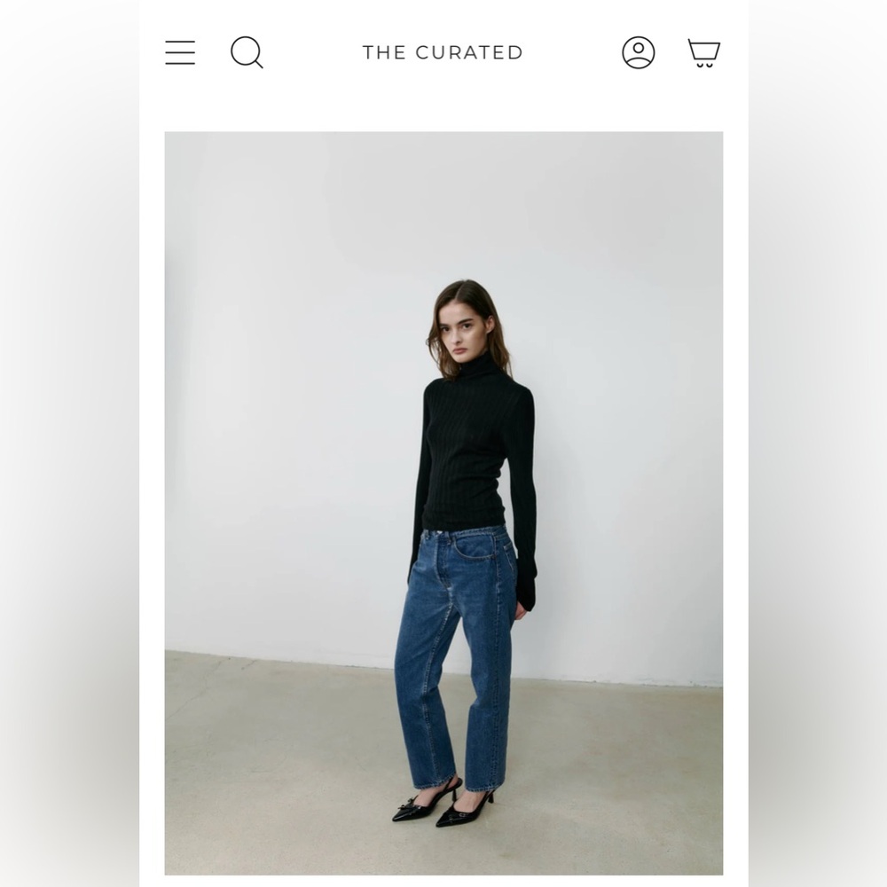 NWT The Curated - Silk High Neck Top - XXS - Picture 3 of 6